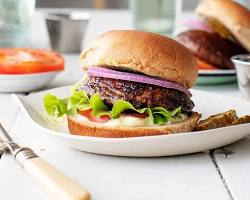 Grilled portobello mushroom burger