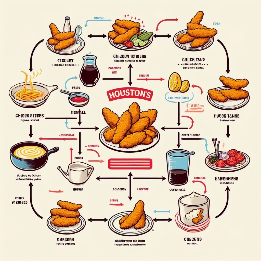 infographic of how to make houston’s chicken tenders recipe at home 